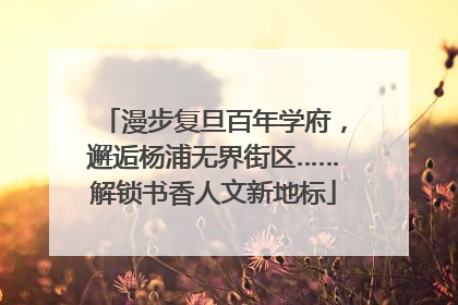 漫步复旦百年学府，邂逅杨浦无界街区……解锁书香人文新地标