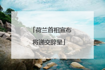 荷兰首相宣布将递交辞呈
