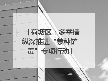 荷塘区：多举措纵深推进“禁种铲毒”专项行动