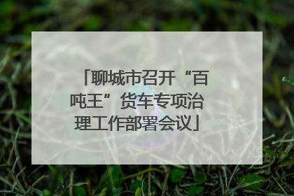 聊城市召开“百吨王”货车专项治理工作部署会议