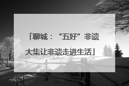 聊城：“五好”非遗大集让非遗走进生活