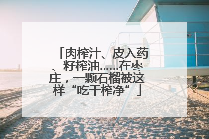 肉榨汁、皮入药、籽榨油……在枣庄，一颗石榴被这样“吃干榨净”