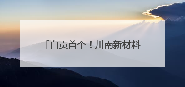自贡首个！川南新材料化工园区入选“一园一策一图”国家级试点园区
