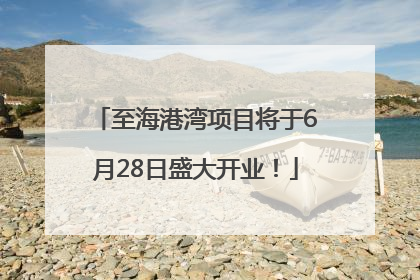 至海港湾项目将于6月28日盛大开业！