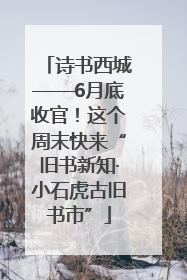 诗书西城——6月底收官！这个周末快来“旧书新知·小石虎古旧书市”
