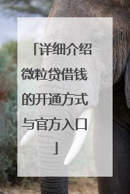 详细介绍微粒贷借钱的开通方式与官方入口
