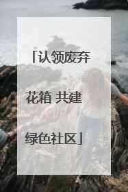 认领废弃花箱 共建绿色社区
