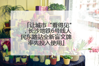 让城市“看得见”，长沙地铁6号线人民东路站全新盲文牌率先投入使用