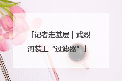 记者走基层｜武烈河装上“过滤器”