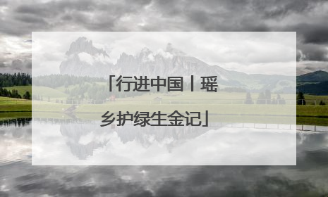 行进中国丨瑶乡护绿生金记