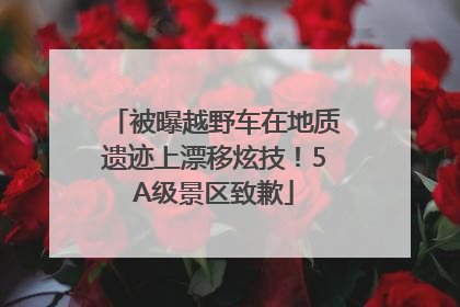 被曝越野车在地质遗迹上漂移炫技！5A级景区致歉
