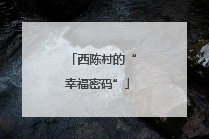 西陈村的“幸福密码”