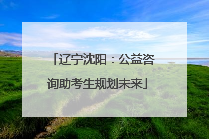 辽宁沈阳：公益咨询助考生规划未来