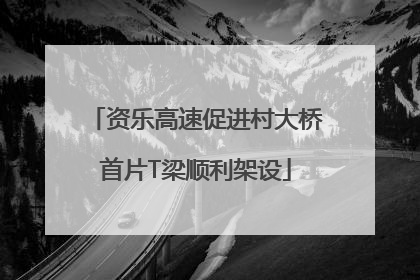 资乐高速促进村大桥首片T梁顺利架设