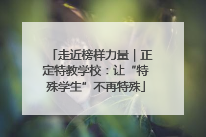 走近榜样力量｜正定特教学校：让“特殊学生”不再特殊