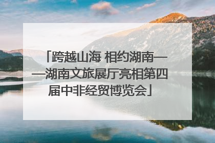 跨越山海 相约湖南——湖南文旅展厅亮相第四届中非经贸博览会