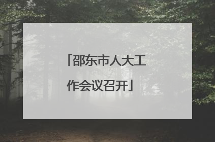 邵东市人大工作会议召开