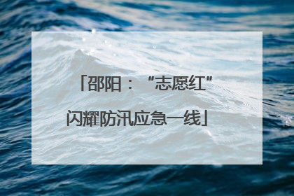 邵阳：“志愿红”闪耀防汛应急一线