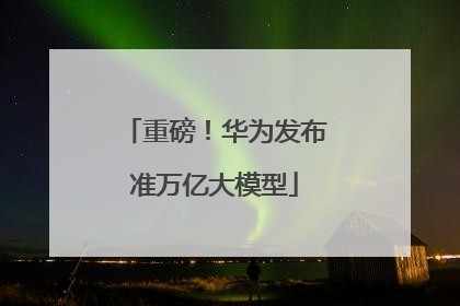 重磅!华为发布准万亿大模型