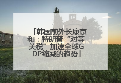 韩国前外长康京和：特朗普“对等关税”加速全球GDP缩减的趋势