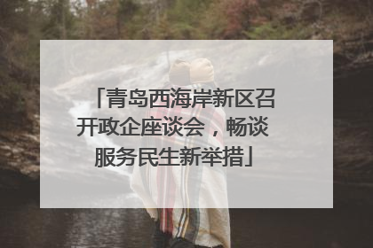 青岛西海岸新区召开政企座谈会，畅谈服务民生新举措