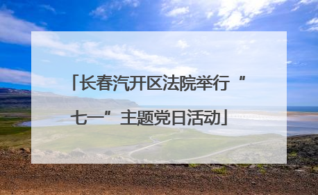 长春汽开区法院举行“七一”主题党日活动