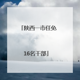 陕西一市任免16名干部