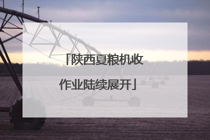 陕西夏粮机收作业陆续展开