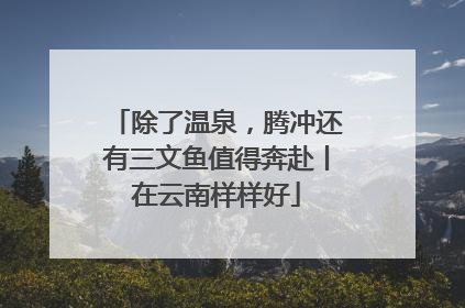 除了温泉，腾冲还有三文鱼值得奔赴丨在云南样样好