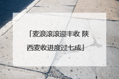麦浪滚滚迎丰收 陕西麦收进度过七成