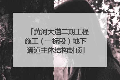 黄河大道二期工程施工（一标段）地下通道主体结构封顶