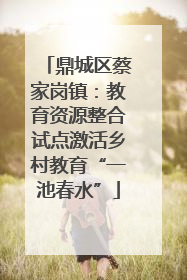 鼎城区蔡家岗镇：教育资源整合试点激活乡村教育“一池春水”