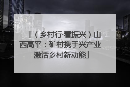 （乡村行·看振兴）山西高平：矿村携手兴产业 激活乡村新动能