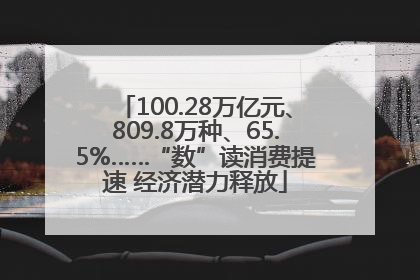 100.28万亿元、809.8万种、65.5%……“数”读消费提速 经济潜力释放