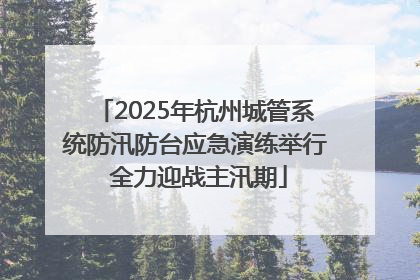 2025年杭州城管系统防汛防台应急演练举行 全力迎战主汛期