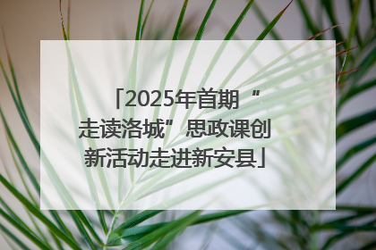 2025年首期“走读洛城”思政课创新活动走进新安县