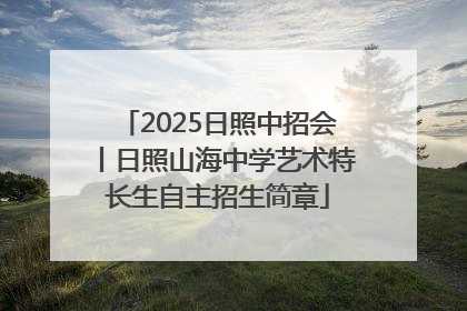 2025日照中招会丨日照山海中学艺术特长生自主招生简章