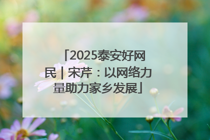 2025泰安好网民｜宋芹：以网络力量助力家乡发展