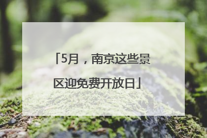 5月，南京这些景区迎免费开放日